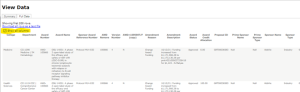 Screenshot of view data screen where you can select download options with "Show all columns" highlighted.