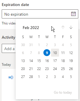 Calendar screen for retention policies
