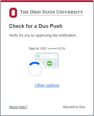 Duo Push Screen main screen