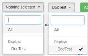 Display selected and not selected example