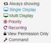 Display legends key