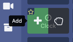 Add clock widget highlighted on the left side of the button