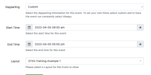 example of possible times