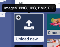 upload new button in the media library