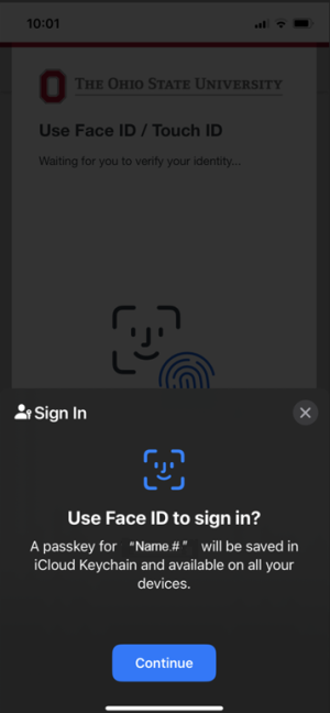 Image of Continue button