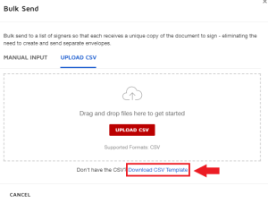 Download CSV Template