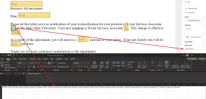 Setting the data label