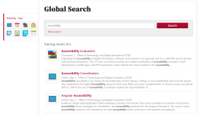 the search results page