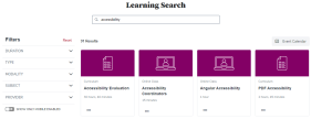 learner home search results page