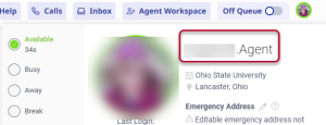 Agent name is a link to the profile