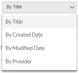 the by title button dropdown expanded