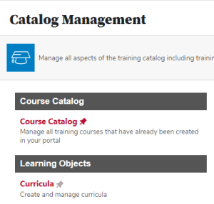 the catalog management page