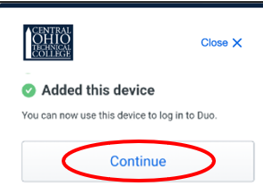 Android biometrics complete confirmation screen