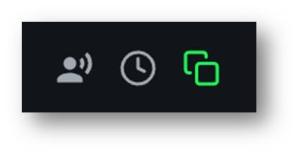 Additional icons which display when you hover over Username and Password with the copy to clipboard icon highlighted
