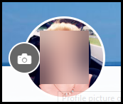 Profile pic with change icon highlighted