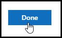 Done button