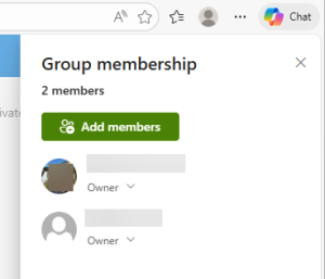 Members panel add members button