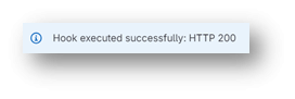 Webhook setting test results