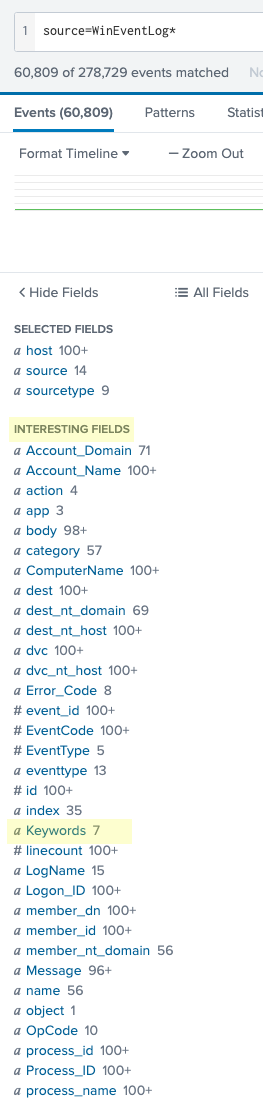 Fields sidebar example
