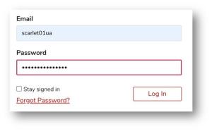 Login screen with superuser account information populated
